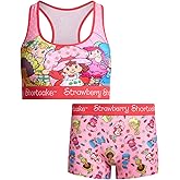 COCO BRANDS Womens Underwear Set - 2 Piece Racerback Sports Bras for Women & Boys Shorts Womens Bra and Panty Set (S-3X)