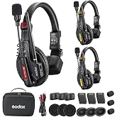 GODOX Skytalk Air 3S 2.4G Full-Duplex Wireless Intercom System(for 3 User) | For Group Communication with Noise Free Design 20H Battery Life 500m Transmittion