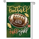AVOIN colorlife Fall Garden Flag 12x18 Inch Football And Fall Y'all Double Sided Outside, Autumn Seasonal Rustic Yard Outdoor Decorative Flag