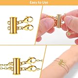 Prasacco 4-Piece Magnetic Clasp Necklace Layering Set - Gold & Silver view 5