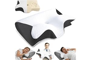 Sleep Apnea Pillow - Oreiller Apnee du Sommeil, Cervical Memory Foam Breathable Pillows for Sleep Apnea and Snoring, Contoure