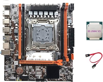 Lodokdre X99H Motherboard with E5 2666V3 CPU Cable Xeon E5 2678 V3 Support