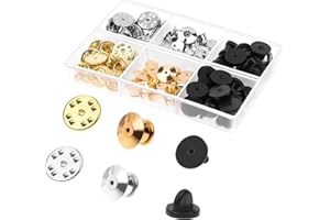 Selizo 84pcs Locking Pin Backs - Lapel Push Pin Keeper Blank Locks for Disney, Enamel, Brooch and Hat Pins (Assorted Styles)