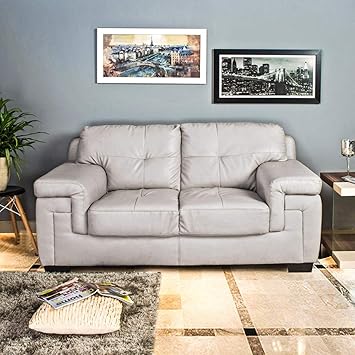 Home Centre Akron Faux Leather Sofa 2 Seater Beige Amazon In