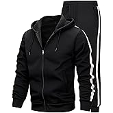 MACHLAB Men's Running Tracksuit Athletic Sports Casual Workout Full Zip Sweatsuit