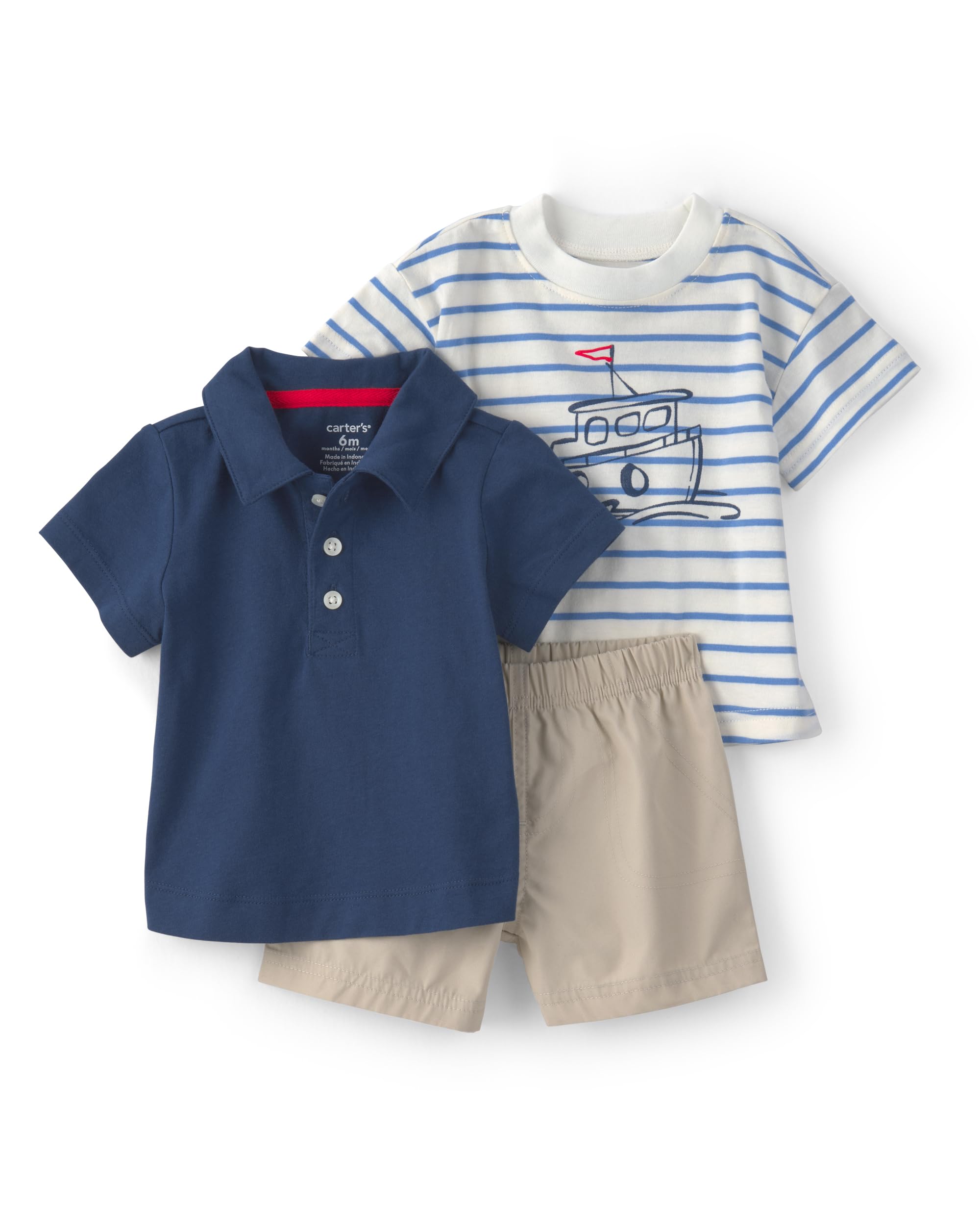 Carter’s Boy 3-Piece short set, Blue Mariner, 6M