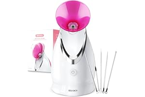 Facial Steamer EZBASICS Ionic Face Steamer for Home Facial, Warm Mist Humidifier Atomizer for Face Sauna Spa Sinuses Moisturi