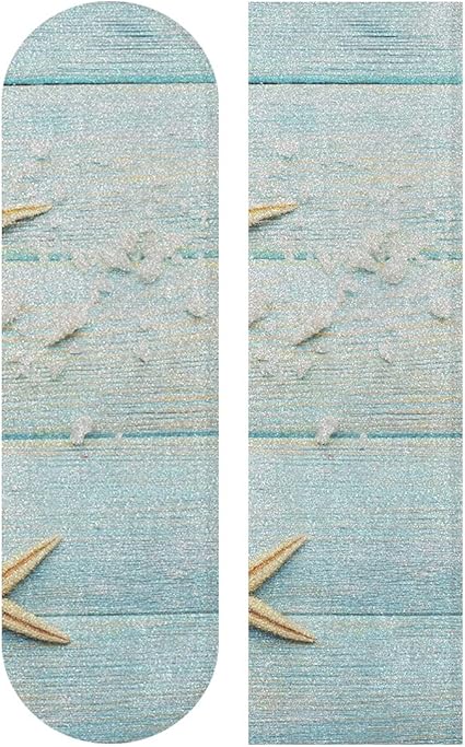 Lmfshop 33 1x9 1inch Sport Outdoor Skateboard Griptape Sea Stars And Shells On Wooden Imprimer Skateboards Etanche Grip Tape For Dancing Board Double Rocker Board Deck 1 Sheet Amazon Fr Sports Et Loisirs