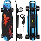 EBOSSOM Electric Skateboard with 350W Motor, 27" Eboard with Remote Control, 4 Modes Max 10Mph, 8 Layers Deck, Electric Skateboards for Beginners and Teens, ES6 SE