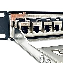 ETS 24-Port CAT6A FTP Shielded 1U Patch Panel