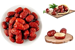 Yeahgoshopping 1 lbs Premium Dried Red Dates (Jujubes) – Naturally Sun-Dried, Sweet, & Chewy | Versatile for Tea, Snacks, Soups - One Pound