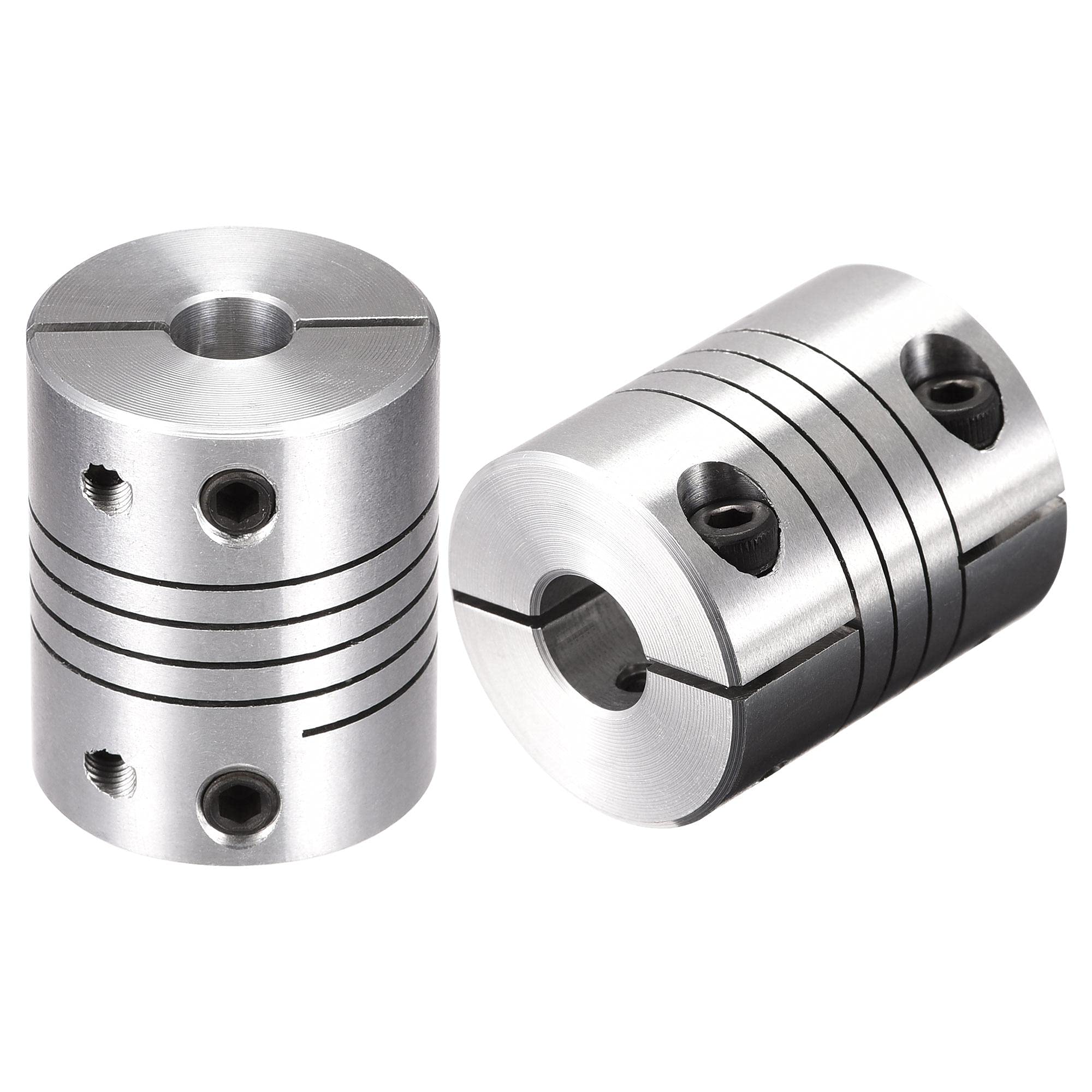 sourcing map 2PCS Motor Shaft 6mm to 12mm Helical Beam Coupler Coupling 25mm Dia 30mm Length