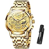 OLEVS Watch Men Stainless Steel Watches Luxury Diamond Chronograph Multifunction Men Wrist Watch with Date Business Classic Dress Watch for Men Gift for Men reloj de Hombre