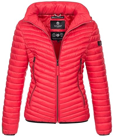 Navahoo Designer Damen Jacke Steppjacke Übergangsjacke gesteppt Kapuze B654