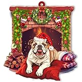BlinkWishes Bulldog Christmas Ornament, for Bulldog Owners, Dog Mom, Dad - Xmas Keepsake
