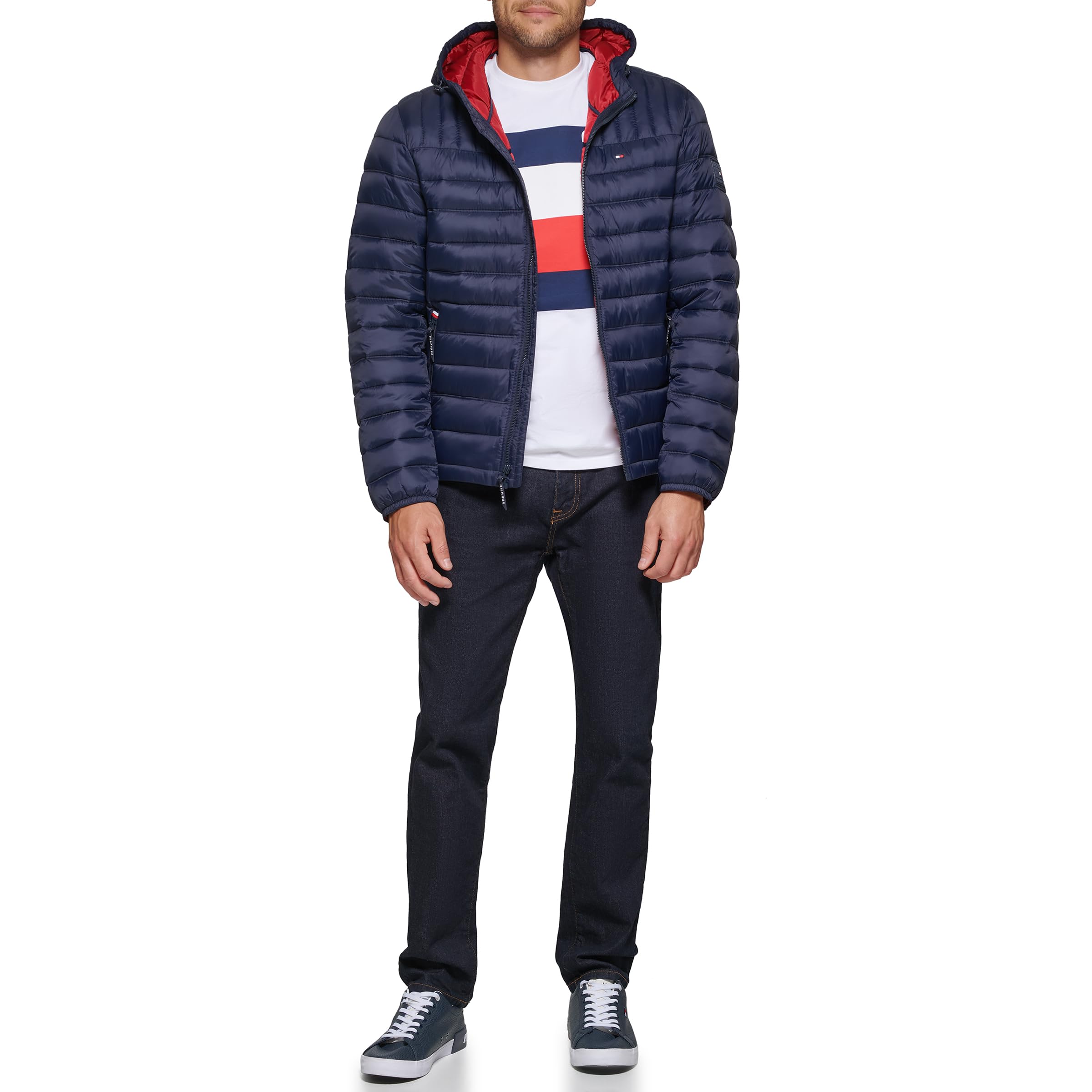 Tommy Hilfiger Men's Water Resistant Ultra Loft Filled Hooded Puffer Jacket
