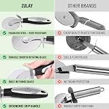 Zulay Kitchen Large Pizza Cutter Wheel Premium Stainless Steel Non-Slip Handle view 8