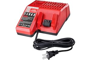 Powilling Rapid Charger Replacement for Milwaukee M-12 M-18 Lithium Ion Battery 48-59-1812 48-11-2420 48-11-1815 48-11-1840 48-11-1841 48-11-1850