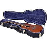 Crossrock Hardshell Wood Case for Baritone Ukulele Case, Black (CRW620BUBK)