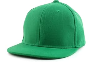 Trendy Apparel Shop Infant to Toddler Kid's Plain Structured Flatbill Snapback Cap
