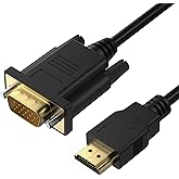 HDMI to VGA Cable, 6ft Anti-Interference Gold-Plated Plugs 1080P@60Hz Aluminum HDMI Source to VGA Display Adapter (Male to Ma