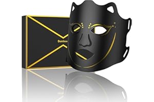 DAMKEE Red Light Therapy for Face, Led Face Mask 7 Colors 10 Brigtness Modes, 680nm Red Light Therapy Mask improve Skin Texture, Face Light Therapy Device with Timing Function for Face Glow