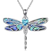 Cargari 925 Sterling Silver Butterfly/Dragonfly/Ladybug Necklace Animal Jewelry Gifts for Women Christmas Birthday