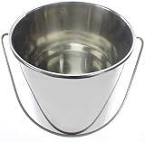 Spares2go 12L Stainless Steel Bucket Pail with Lid - Pack of 2 view 2