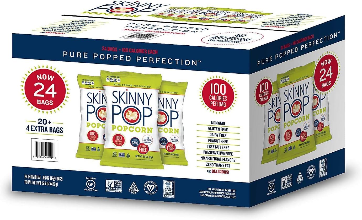A Product of SkinnyPop Popcorn Snack Bags (24 ct.)