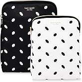 kate spade new york Insulated Snack Bag Keeper with Zipper, Reusable Thermal Sandwich Bag Holders for Lunch Bag (Almond Dot)