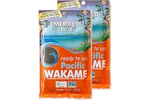 Emerald Cove Pacific Wakame, Dried Seaweed, Non-GMO, Naturally Gluten-Free, Resealable Bag, 1.76 oz (2 pk)