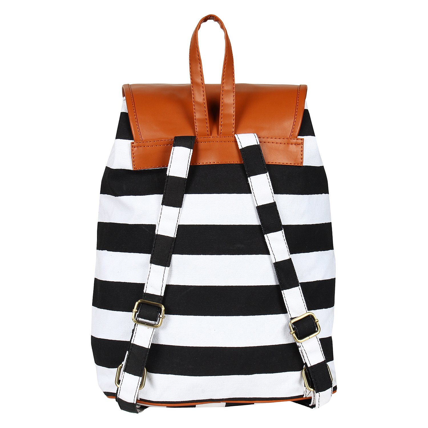 kleio women's canvas stylish casual backpack for college and outing(multicolour, bnb360ly-bl)