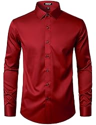 JEMITOP Men's Stretch Wrinkle Free Dress Shirts