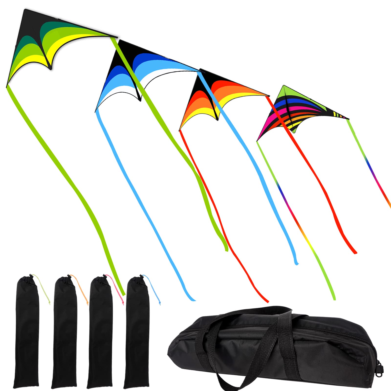 Delta Kites for Adults, Easy to Fly Kite, Best Kites (4 Pack Could be Stacked) Image
