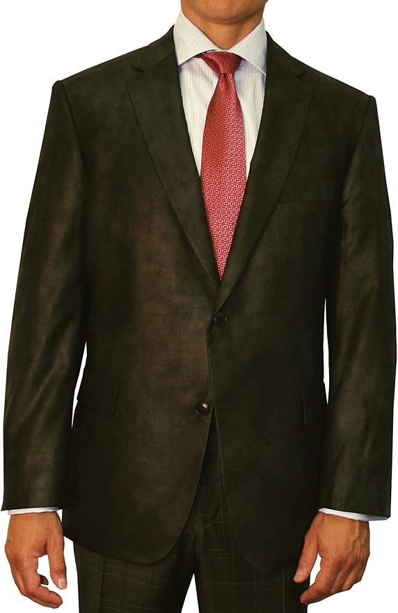 JeanPaul Germain Mens' Microfiber Faux Leather Sport Coat (Black, 40