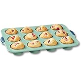 Starfrit Silicone Bakeware 12 Muffin Pan with Integrated Metal Frame - Premium Silicone BPA-Free - Heat Resistant - Ergonomic