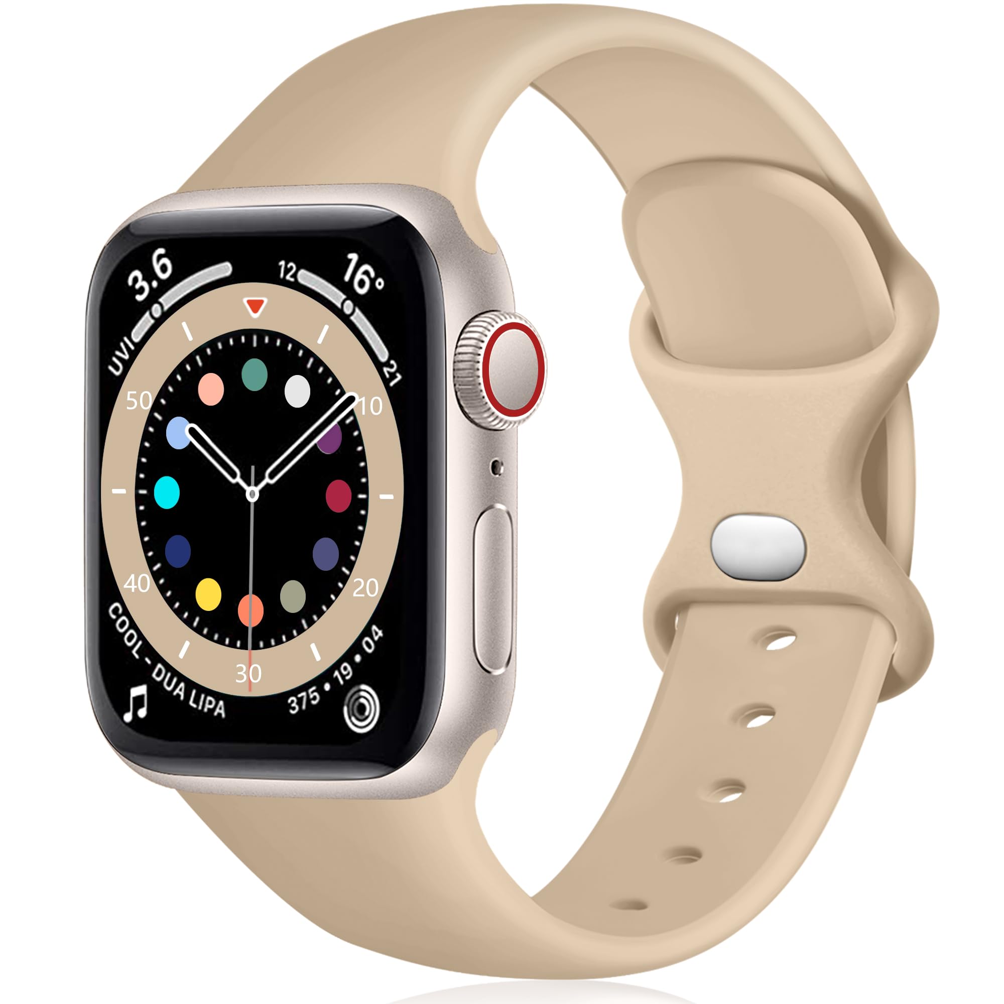Epova Silicone Strap Compatible with Apple Watch Strap 44mm 42mm 45mm 46mm 49mm, Replacement Straps for Apple Watch Ultra/iWatch SE Series 11 10 9 8 7 6 5 4 3 2 1, NutBrown, Large