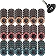 90pcs 2 Inches Sanding Discs,Surface Conditioning Disc,Quick Change Sanding Disc with a 1/4 Inch Holder,Fine Medium Coarse Aluminium Oxide Nylon Pads
