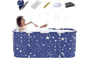 XIMI AOMAI Portable Foldable Bathtub, Separate Family Bathroom SPA Tub, Soaking Standing Bath Tub for Shower Stall, Efficient maintenance of temperature, Ideal for Hot bath ice bath 47x19x21inch