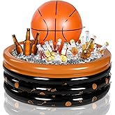 Bencailor Inflatable Cooler Inflatable Football Drink Cooler Toss Game Party Decoration Rugby Basketball Baseball Blow up PVC Ice Serving Bar for Sport Party Supplies Game Day Beer