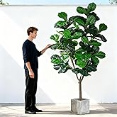 Large Artificial Trees with Pot Indoor Outdoor Realistic Floor Fake plantas Tall Faux Fiddle Leaf fig Tree for Home Living Room Bedroom Office Porch Outside Patio arboles artificiales para decoracion