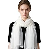 K-Elewon Solid Color Silk Feeling Scarf Fashion Scarves Wrap Long Lightweight Shawls for Women