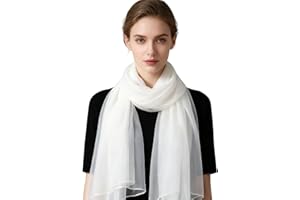 K-Elewon Solid Color Silk Feeling Scarf Fashion Scarves Wrap Long Lightweight Shawls for Women SK08