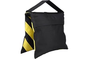 Acouto Photography Sandbag Professional Yellow Black Stripe Balance Sand Bag Weight Bag for Photo Studio Video Light Stand Tr