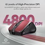 TECKNET Bluetooth Mouse Tri-Mode 4800DPI Rechargeable Silent Ergonomic view 4