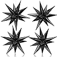 KatchOn, Black Spike Balloons - Big 20 Inch, Pack of 50 | Black Star Balloons, Black Starburst Balloons for Black Birthday Decorations | Graduation Balloons for Graduation Decorations Class of 2025