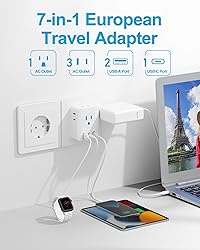 2 Pack European Travel Plug Adapter, International