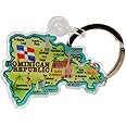 Westmon Works Dominican Republic Map Keychain Acrylic Souvenir Dominicano Key Chain Ring USA Made