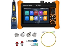 OTDR Fiber Tester, WANLUTECH 1610nm 28dB OTDR Support 1310/1490/1550/1577nm Live Test Built-in VFL OPM LS Event Map OLT (Opti
