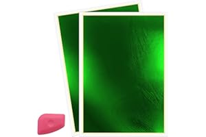 huzile Laser Engraving Marking Color Paper, 2 PCS Green Marking Paper, 15.3" x 10.4" Laser Engraving Paper for Fiber Laser Marking and Engraving, Laser to Engrave on Metal, Ceramics, Glass (Green)